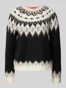 Gebreide pullover met ribboorden