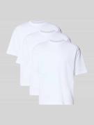 Loose fit T-shirt van katoenmix in een set van 3 stuks, model 'LOOSEOS...