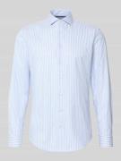 Slim fit zakelijk overhemd van katoen met haaikraag