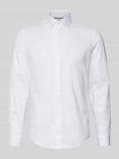 Slim fit zakelijk overhemd van katoen met kentkraag