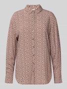 Regular fit overhemdblouse van viscose met grafisch motief