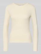 Shirt met lange mouwen in riblook met ronde hals