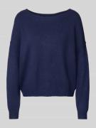 Gebreide pullover met diepe boothals