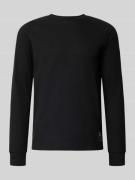 Regular fit shirt met lange mouwen en wafelstructuur