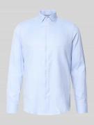 Slim fit zakelijk overhemd van katoen met kentkraag