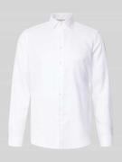 Slim fit zakelijk overhemd van katoen met kentkraag