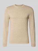 Gebreide pullover van een mix van katoen en kasjmier met ronde hals