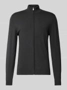 Gebreid jack van viscosemix met opstaande kraag