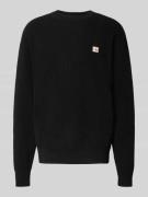 Gebreide pullover met structuurmotief en ronde hals