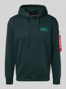 Regular fit hoodie met logopatch