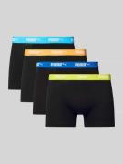 Boxershort met elastische logoband in een set van 4 stuks