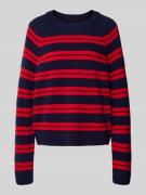 Loose fit gebreide pullover van pure wol, model 'LILIRIAA FINE STRIPES...