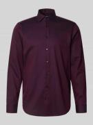 Regular fit zakelijk overhemd van katoen met kentkraag