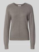Gebreide pullover met ribboorden