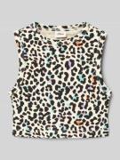 Slim fit tanktop van een mix van katoen en elastaan