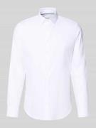 Slim fit zakelijk overhemd van katoen met kentkraag