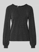 Regular fit shirt met lange mouwen met opvallend metallic all-over mot...