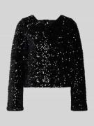 Regular fit shirt met lange mouwen met pailletten, model 'CONFIDENCE'