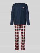 Relaxed fit pyjama met borstzak