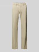 Regular fit stoffen broek met achterzakken