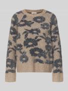 Gebreide pullover met ribboorden, model 'PANTEA'