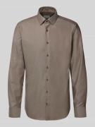 Slim fit zakelijk overhemd met kentkraag