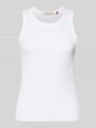 Tanktop in riblook met ronde hals