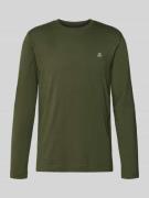 Shaped fit shirt met lange mouwen van puur katoen