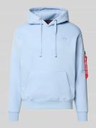 Regular fit hoodie met logopatch
