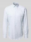 Slim fit zakelijk overhemd van katoen met kentkraag