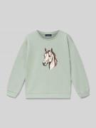 Sweatshirt met motiefprint