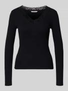 Slim fit shirt met lange mouwen van katoenmix