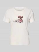 T-shirt met motief en ronde hals