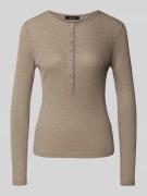 Shirt met lange mouwen van viscosemix met knoopsluiting, model 'Sosmic...