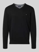 Gebreide pullover met V-hals