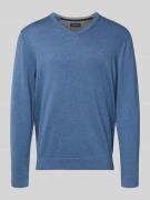 Gebreide pullover met V-hals