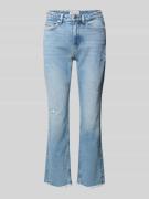 Straight leg jeans van katoenmix, model 'LINDE'