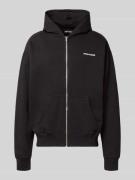 Oversized sweatjack met logo