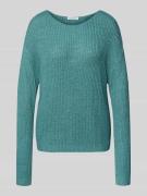 Gebreide pullover met extra brede schouders