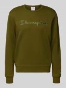 Sweatshirt met labelstitching en ronde hals