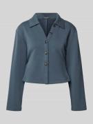 Kort blouseshirt met platte kraag en knoopsluiting