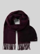 Cadeauset met muts en sjaal van zuivere scheerwol