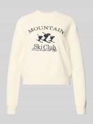 Gebreide pullover met labelstitching, model 'Allie'