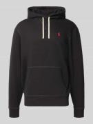 Hoodie met labelstitching