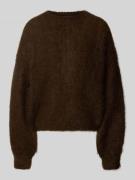 Relaxed fit gebreide pullover van mohairmix, model 'CAMILLE'