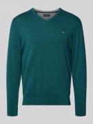 Gebreide pullover met V-hals