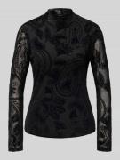 Shirt met lange mouwen en opstaande kraag