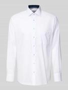 Regular fit zakelijk overhemd van katoen met kentkraag