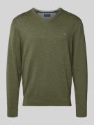 Gebreide pullover met V-hals