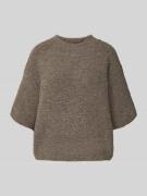 Gebreide pullover van linnenmix met alpaca, model 'ZOLLY'